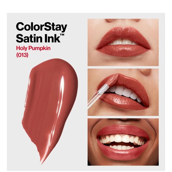 Revlon ColorStay Satin Ink Liquid Lipstick 013 Holy Pumpkin 0.17 Fl Oz NEW - Picture 2 of 4
